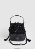 geantă crossbody din paie țesătă femei Pepe Jeans caramel 6Z0R46742 - imagine 4