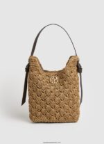 geantă crossbody din paie țesătă femei Pepe Jeans negru 6Z0R46718 - imagine 4