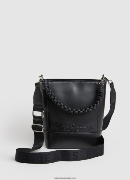 geantă cu găleată cu mâner dublu femei Pepe Jeans negru 6Z0R46732