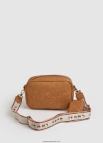 geantă maxi crossbody cu logo în relief femei Pepe Jeans cămilă 6Z0R46714