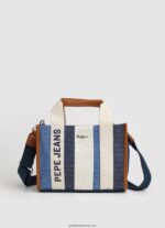 geantă shopper din țesătură în zig zag femei Pepe Jeans dulwich 6Z0R46739 - imagine 5