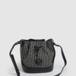 geantă tip găleată din jacquard femei Pepe Jeans negru 6Z0R46730