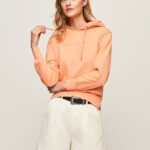 hanorac din bumbac femei Pepe Jeans piersică 6Z0R46282
