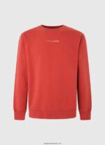 hanorac din bumbac imprimat cu logo bărbați Pepe Jeans studio roșu 6Z0R46906 - imagine 5