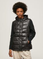 jachetă bufantă cu finisaj mat femei Pepe Jeans negru 6Z0R46121