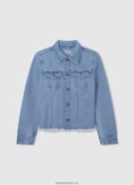 jachetă de denim cu potrivire obișnuită fată Pepe Jeans denim 6Z0R461357
