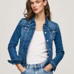 jachetă de denim cu potrivire obișnuită femei Pepe Jeans denim 6Z0R46138
