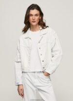 jachetă din denim cu efect de crăpare femei Pepe Jeans denim 6Z0R4695
