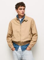 jachetă harrington din bumbac bărbați Pepe Jeans cămilă 6Z0R46830 - imagine 2