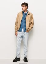 jachetă harrington din bumbac bărbați Pepe Jeans cămilă 6Z0R46830 - imagine 3
