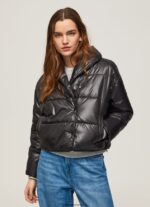 jachetă strălucitoare căptușită femei Pepe Jeans negru 6Z0R46123