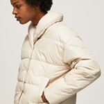 jachetă strălucitoare căptușită femei Pepe Jeans piele de bivol 6Z0R46124