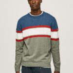 jerseu de bumbac cu imprimeu dungi bărbați Pepe Jeans turnare 6Z0R46849