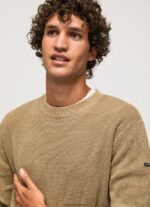 jerseu de bumbac tricotat vafre bărbați Pepe Jeans cămilă 6Z0R46855 - imagine 3