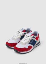 london may pantofi sport combinați băiat Pepe Jeans roșu 6Z0R461531 - imagine 3
