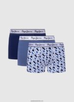 Pachet 3 slip elastic din bumbac bărbați Pepe Jeans marnă cenușie 6Z0R461157 - imagine 4