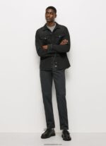 pantaloni charly chino bărbați Pepe Jeans negru 6Z0R461107