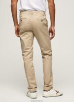 pantaloni chino charly slim fit bărbați Pepe Jeans malţ 6Z0R461119 - imagine 3