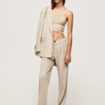 pantaloni chino curgatori femei Pepe Jeans piele de bivol 6Z0R46295