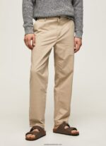 pantaloni chino obișnuiți de grapă bărbați Pepe Jeans malţ 6Z0R461100 - imagine 2