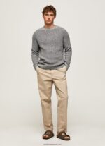 pantaloni chino obișnuiți de grapă bărbați Pepe Jeans malţ 6Z0R461100