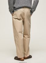 pantaloni chino obișnuiți de grapă bărbați Pepe Jeans malţ 6Z0R461100 - imagine 4