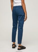 pantaloni chino regulati maura femei Pepe Jeans ocean 6Z0R46309 - imagine 3