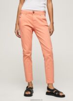 pantaloni chino regulati maura femei Pepe Jeans piersică 6Z0R46308 - imagine 2
