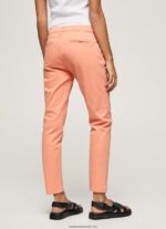 pantaloni chino regulati maura femei Pepe Jeans piersică 6Z0R46308 - imagine 4