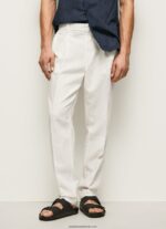 pantaloni chino relaxed fit bărbați Pepe Jeans fildeş 6Z0R461102 - imagine 2