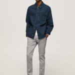 pantaloni chino slim james bărbați Pepe Jeans argent 6Z0R461110