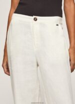 pantaloni drepti din țesătură fluidă femei Pepe Jeans mousse 6Z0R46311 - imagine 3