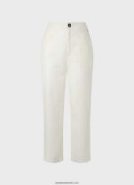 pantaloni drepti din țesătură fluidă femei Pepe Jeans mousse 6Z0R46311 - imagine 5
