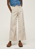 pantaloni evazați din bumbac femei Pepe Jeans piatră 6Z0R46312 - imagine 2