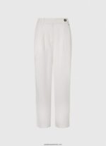 pantaloni largi plisați femei Pepe Jeans alb 6Z0R46288 - imagine 5
