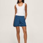 pantaloni scurți chino cu ajustare normală femei Pepe Jeans ocean 6Z0R46523