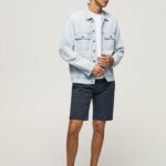 pantaloni scurți chino din bumbac bărbați Pepe Jeans dulwich 6Z0R461134