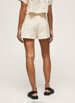 pantaloni scurți cu detalii ajurate femei Pepe Jeans zer 6Z0R46530 - imagine 4