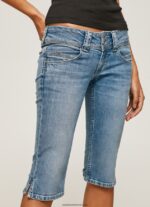 pantaloni scurți din denim 3/4 cu ajustare normală femei Pepe Jeans denim 6Z0R46508 - imagine 3