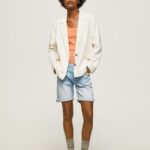 pantaloni scurți din denim cu ajustare normală femei Pepe Jeans denim 6Z0R46499