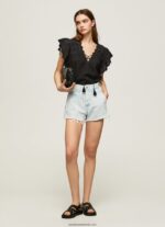 pantaloni scurți din denim cu ajustare normală femei Pepe Jeans denim 6Z0R46510