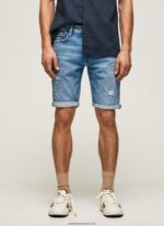 pantaloni scurți din denim stanley tapered fit bărbați Pepe Jeans denim 6Z0R46821 - imagine 2