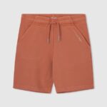 pantaloni scurți sport cu imprimeu cu logo băiat Pepe Jeans portocala de dovleac 6Z0R461687