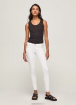pantaloni skinny clasici femei Pepe Jeans alb 6Z0R46299