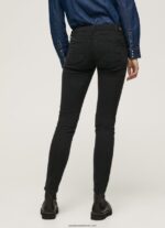 pantaloni skinny clasici femei Pepe Jeans negru 6Z0R46297 - imagine 5