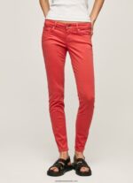 pantaloni skinny clasici femei Pepe Jeans studio roșu 6Z0R46315 - imagine 2