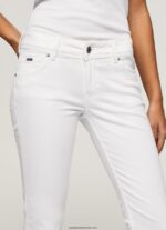 pantaloni slim flare femei Pepe Jeans alb 6Z0R46310 - imagine 3