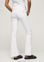 pantaloni slim flare femei Pepe Jeans alb 6Z0R46310 - imagine 4