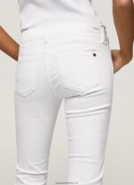 pantaloni slim flare femei Pepe Jeans alb 6Z0R46310 - imagine 5
