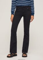 pantaloni slim flare femei Pepe Jeans negru 6Z0R46294 - imagine 2